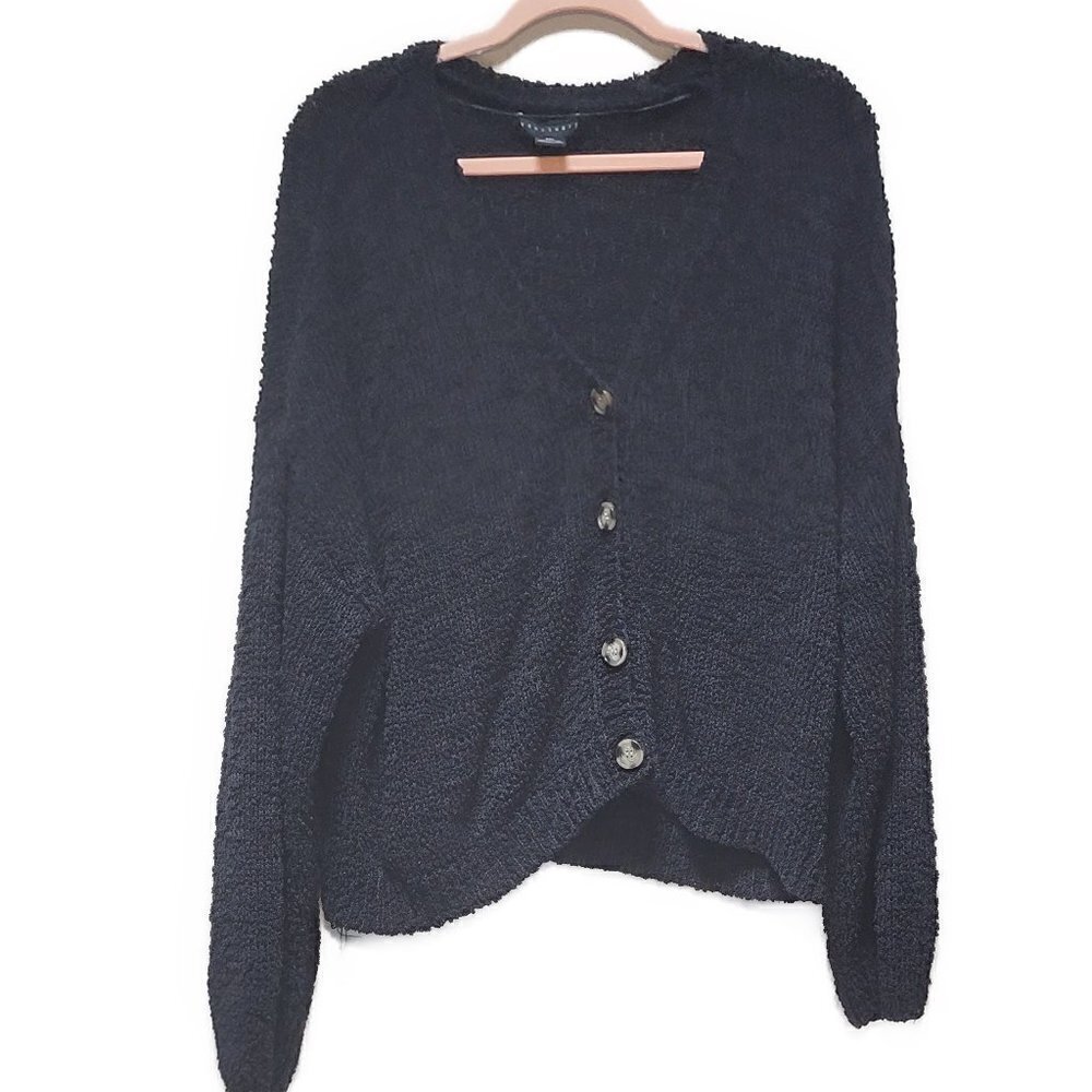 SANCTUARY Black chunky oversized button down sweater - XXL